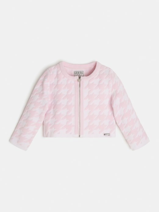 Guess Shopping Ružičasti Pied De Poule Džemper