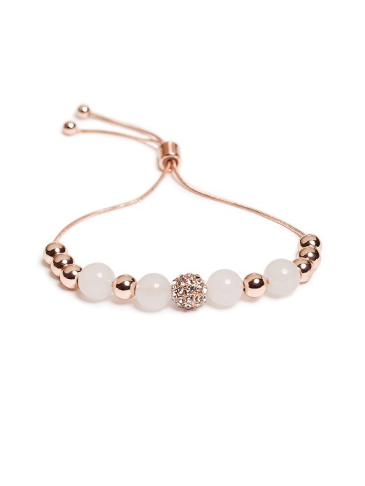 Guess Shopping Ružičasto Zlato Zvjezdana Prašina Bijela Narukvica S Perlama