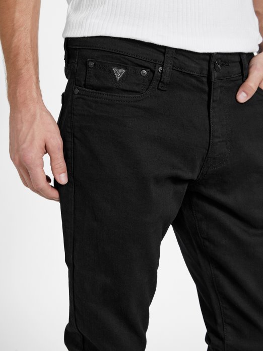 Guess Shopping Scotch Rastezljive Uske Traperice Crne Boje