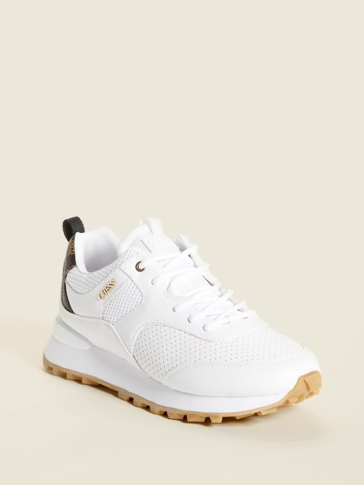 Guess Shopping Selvie Perforirane Tenisice Bijelo/zlatno