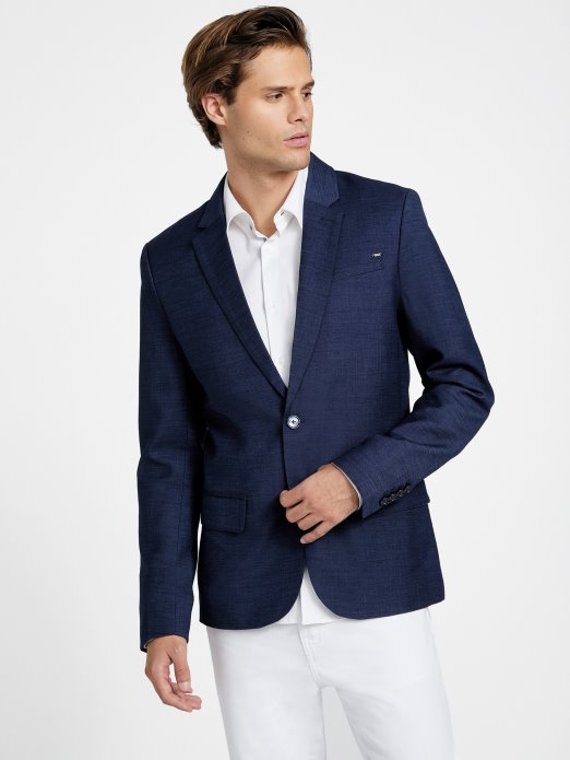 Guess Shopping Silk Blue Stark Blazer