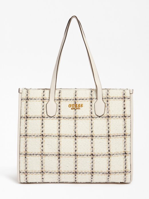 Guess Shopping Silvana Tweed Shopper Bijeli Multi