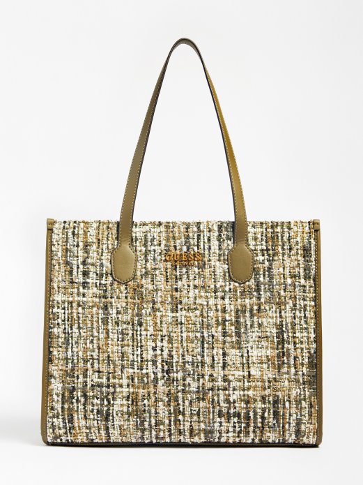 Guess Shopping Silvana Tweed Shopper Zelena