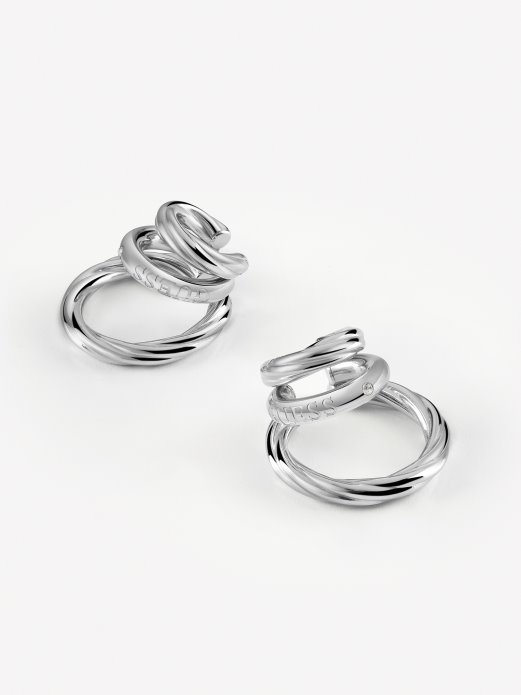 Guess Shopping Silver Lets-get-loud-earcuff