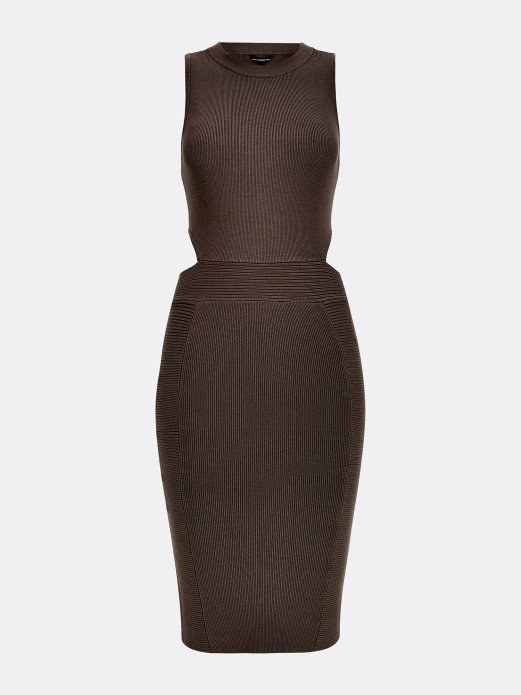 Guess Shopping Siva Haljina S Rebrastim Rubovima