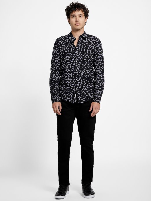 Guess Shopping Siva Košulja S Rocki životinjskim Printom S Magnetom