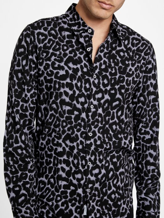 Guess Shopping Siva Košulja S Rocki životinjskim Printom S Magnetom