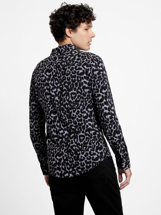 Guess Shopping Siva Košulja S Rocki životinjskim Printom S Magnetom