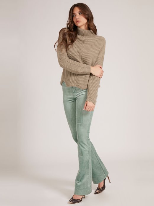 Guess Shopping Sivi Džemper S Ovratnikom