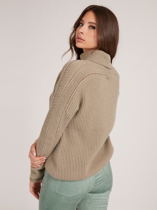 Guess Shopping Sivi Džemper S Ovratnikom