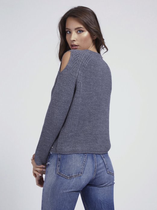 Guess Shopping Sivi Izrezani Džemper