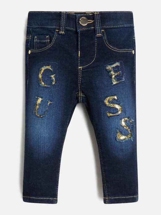 Guess Shopping Skinny Fit Traper Hlače Plava Nova Moda