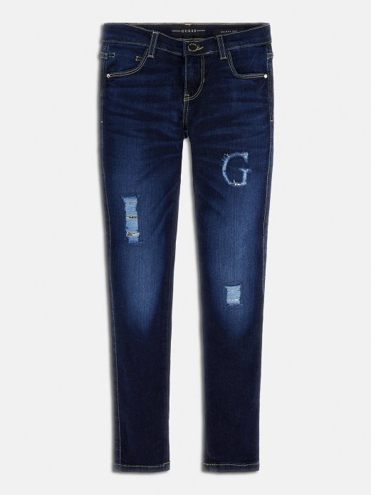 Guess Shopping Skinny Trend Fit Traper Hlače Plave