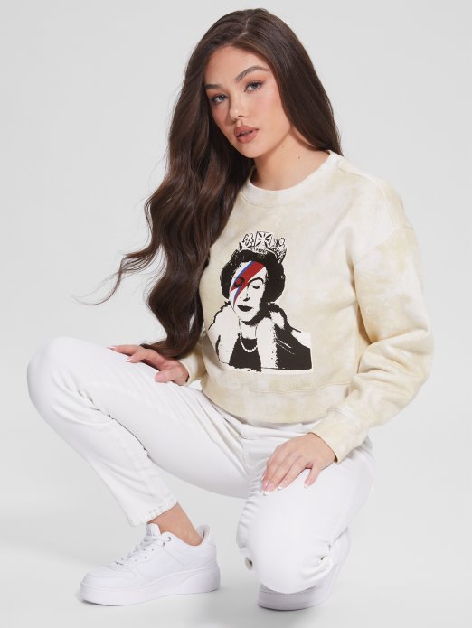 Guess Shopping Smart Stone Queen Skraćeni Pulover