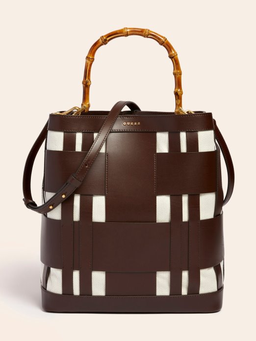 Guess Shopping Smeđa Aida Torba Za Skitnicu Od Prave Kože