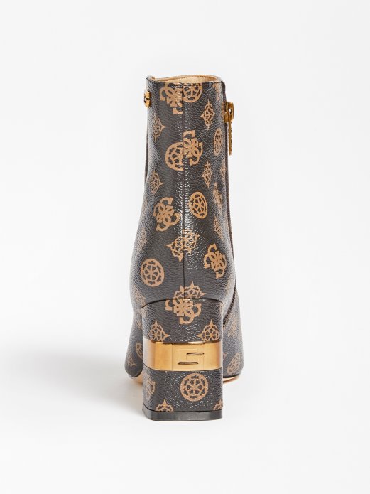 Guess Shopping Smeđa Maisy 4g Gležnjača S Logotipom Božura