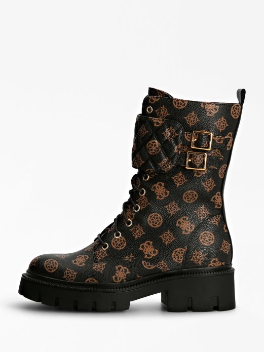 Guess Shopping Smeđa Serija 4g Božur Logo Borbena čizma