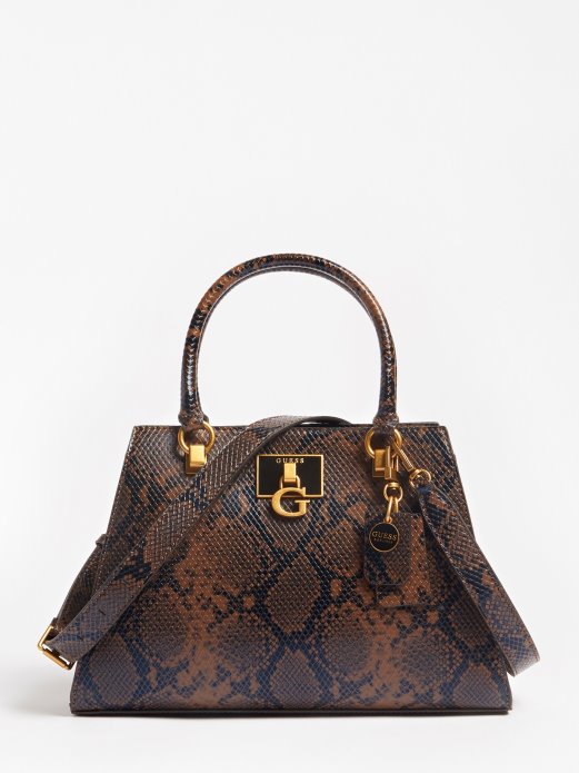 Guess Shopping Smeđa Torba S Printom Katey Python