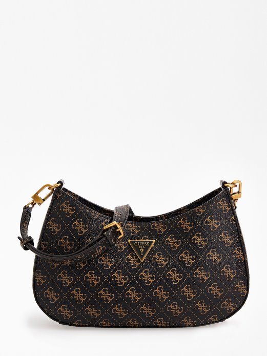 Guess Shopping Smeđa Torba Za Rame S Logotipom Alexie 4g