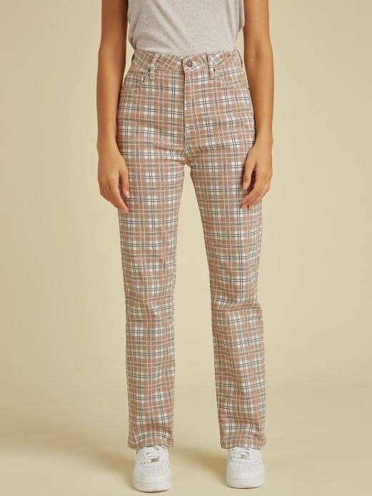 Guess Shopping Smeđe Traper Hlače Opuštenog Kroja