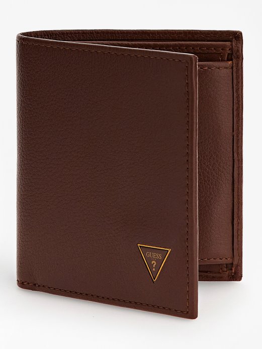 Guess Shopping Smeđi Scala Novčanik Od Prave Kože