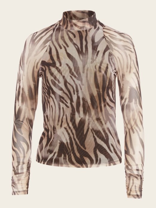 Guess Shopping Smoke And Mirrors Mesh Top Smoke And Mirrors Print