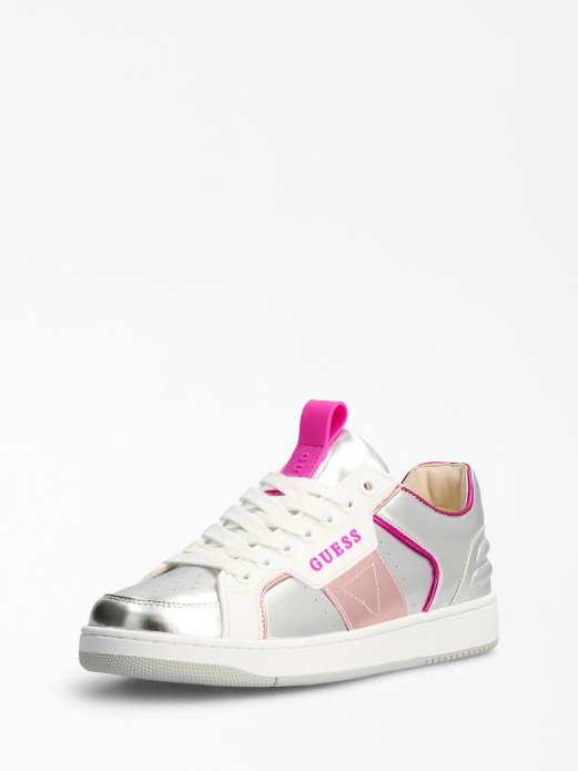 Guess Shopping Srebrna Bianqa Foiled Sneaker