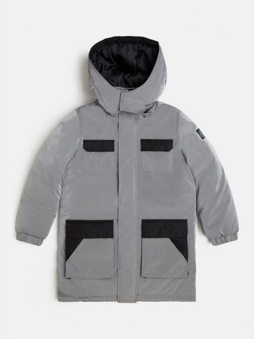 Guess Shopping Srebrna Iridescent Puffer