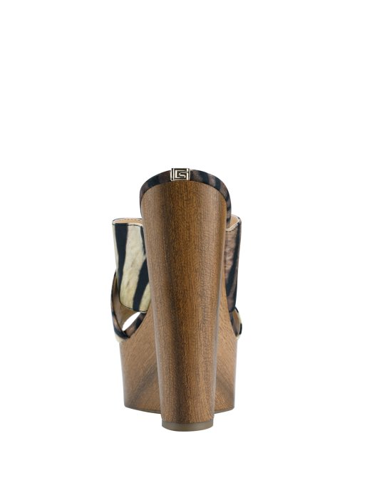 Guess Shopping Srednje Smeđe Teisha Tiskane Ukrižene Klinove