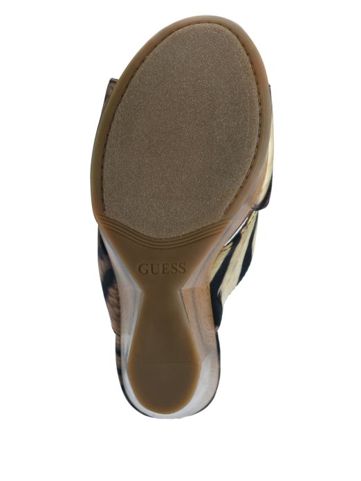 Guess Shopping Srednje Smeđe Teisha Tiskane Ukrižene Klinove