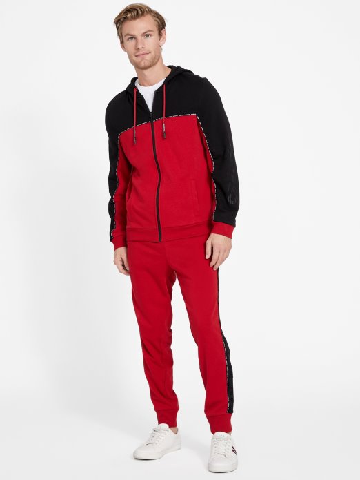 Guess Shopping Sveučilišne Crvene Eko Marcell Logo Joggers