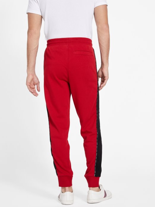 Guess Shopping Sveučilišne Crvene Eko Marcell Logo Joggers