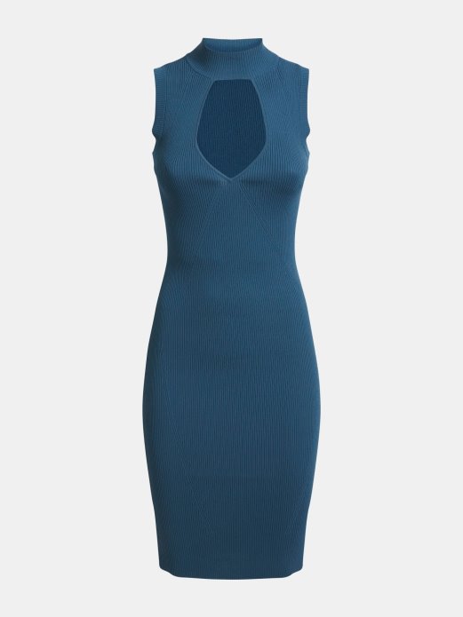 Guess Shopping Svijetloplava Džemper Haljina S Izrezima