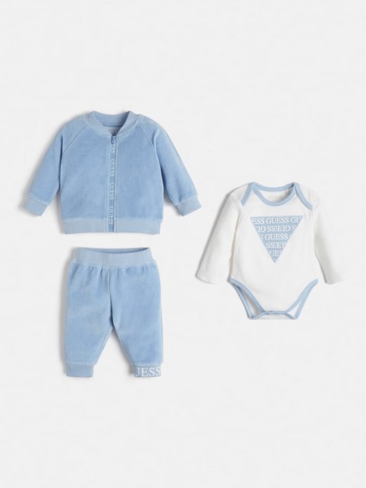 Guess Shopping Svijetloplava Jakna S Prednjim Logotipom I Hlače