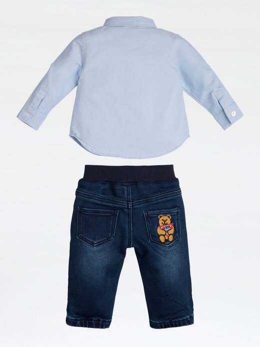 Guess Shopping Svjetloplavi Set Košulje I Hlače