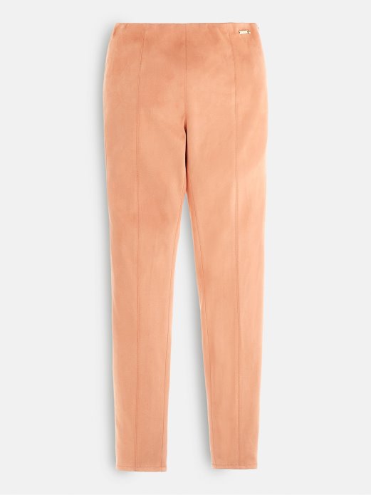 Guess Shopping Tajice Od Umjetne Antilope Narančasta