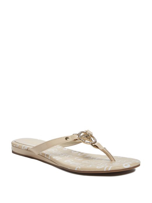 Guess Shopping Tan Makena Japanke S Logotipom Od štrasa