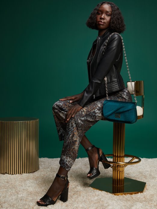 Guess Shopping Teal Allegra Plisirana Spojka