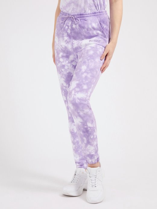 Guess Shopping Tie-dye Jogger Hlače Ljubičasta