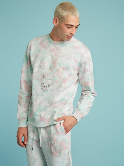 Guess Shopping Tie-dye Sweatshirt Multi Pink