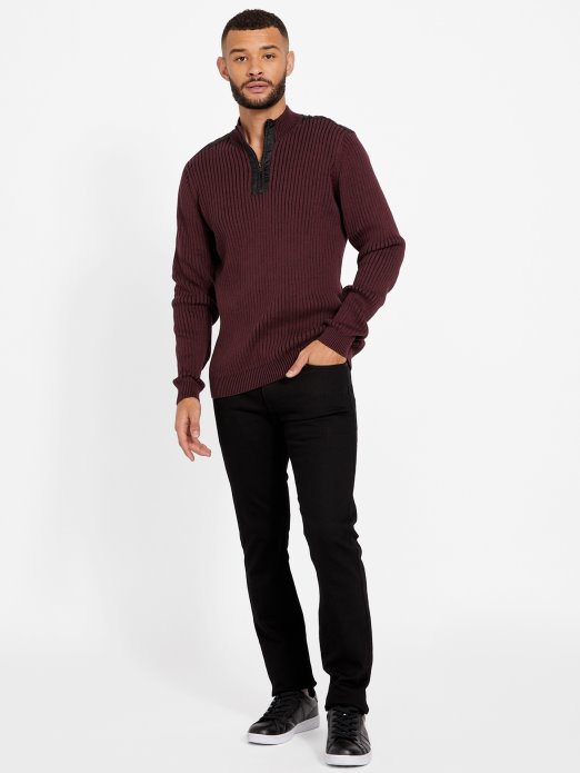 Guess Shopping Tirkizni/multi Eko Khan Pulover S Lažnim Ovratnikom I Patentnim Zatvaračem