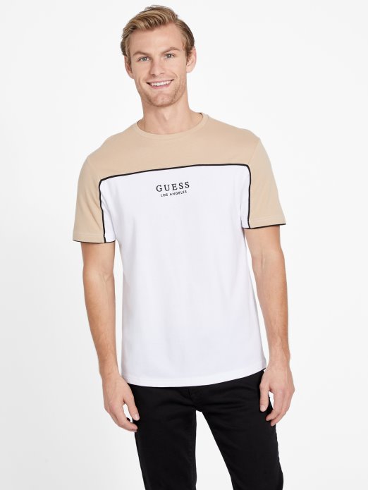Guess Shopping Toast Taupe Multi Eco Frotir Majica S Okruglim Izrezom