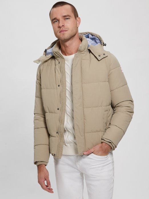 Guess Shopping Transformabilna Pufer Jakna Udarno Siva