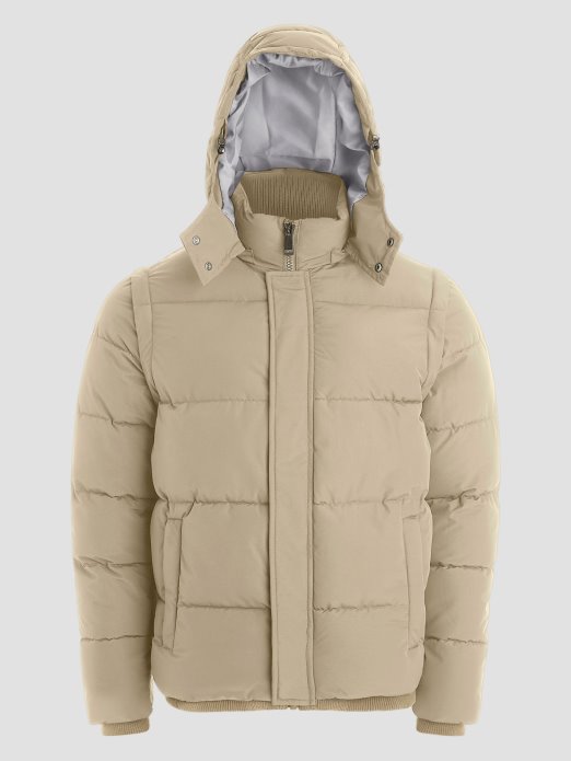 Guess Shopping Transformabilna Pufer Jakna Udarno Siva