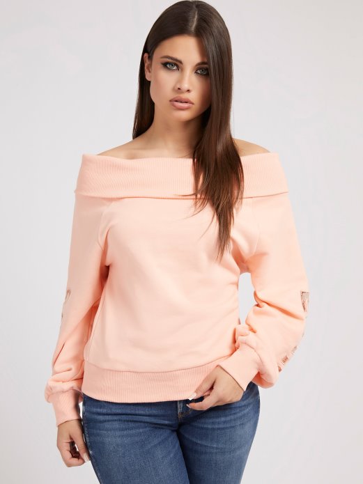 Guess Shopping Trenirka Na Jednoj Rame Ružičasta