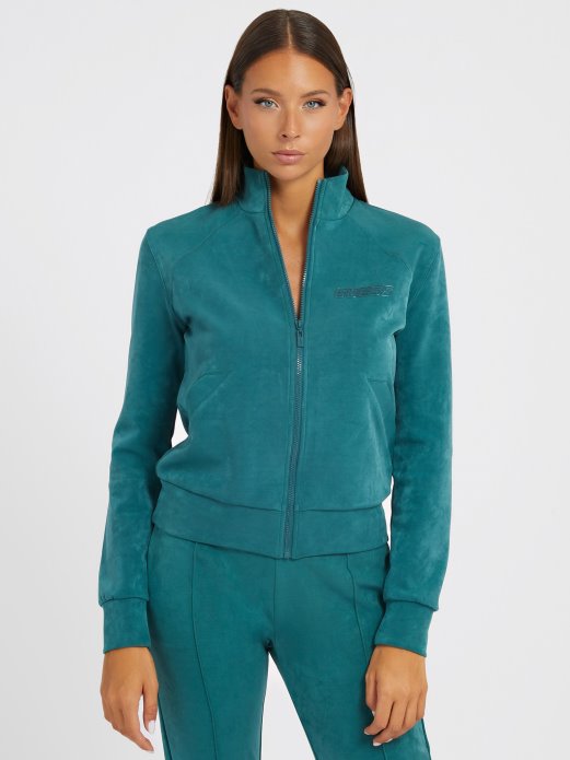 Guess Shopping Trenirka Od Umjetne Antilop Zelene Boje