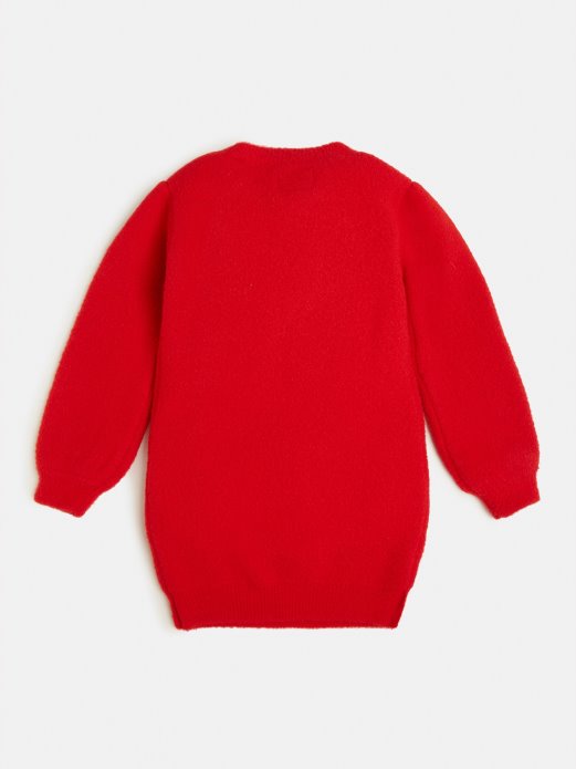 Guess Shopping Trokut Logo Džemper Haljina Crvena