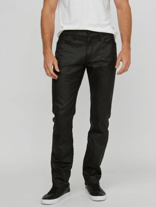 Guess Shopping Ultra-tanke Harlem Traperice S Crnim Premazom 32 Inseam S Patentnim Zatvaračem