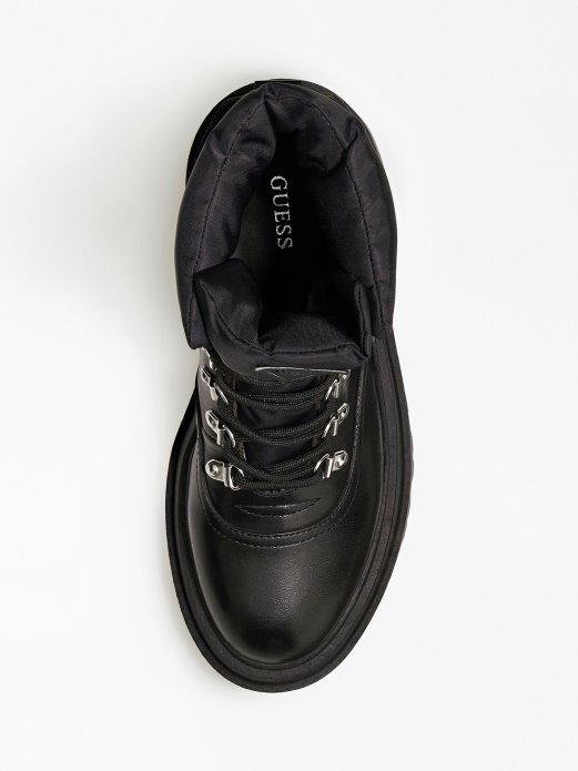 Guess Shopping Vaney Borbene čizme Od Umjetne Kože Crne