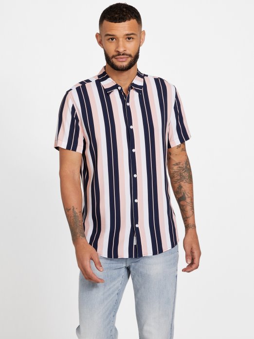 Guess Shopping Vapor Rose Naria Stripe Shirt